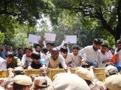 Ruckus during protest in New Delhi, two policemen injured in stone pelting