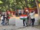 Activists came to protest with tricolor, police detained Saurav Das and Ranka